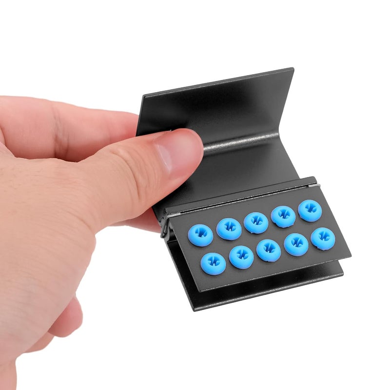 EustomA 10 Holes Burs Holder 4pcs/Set Blocks Autoclavable Bur Case (Black) - Image 2